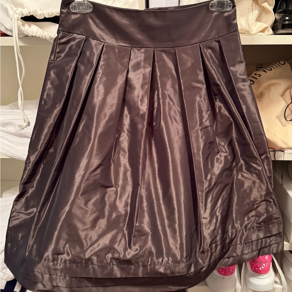 Banana Republic Shimmering Gray Midi Skirt